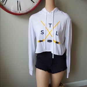 St. Louis Blues hockey crop top hoodie
